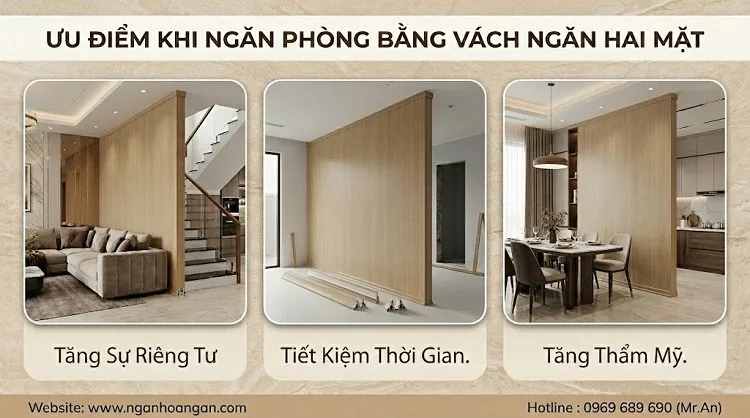 Ưu Điểm Khi Ngăn Phòng Bằng Vách Ngăn Hai Mặt Ưu Điểm Khi Ngăn Phòng Bằng Vách Ngăn Hai Mặt