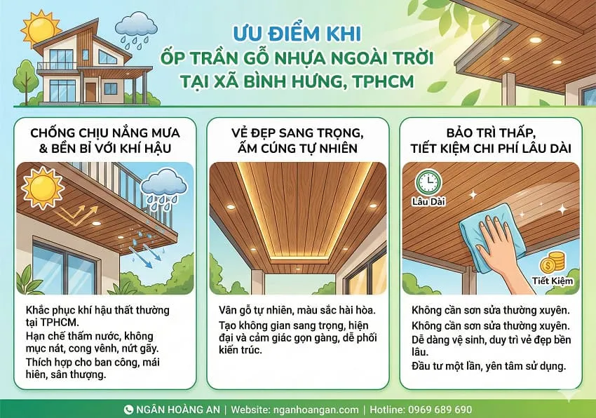 Ưu Điểm Khi Ốp Trần Gỗ Nhựa Ngoài Trời Ưu Điểm Khi Ốp Trần Gỗ Nhựa Ngoài Trời