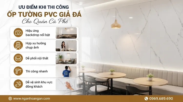 Ưu Điểm Khi Thi Công Ốp Tường PVC Giả Đá Cho Quán Cà Phê Ưu Điểm Khi Thi Công Ốp Tường PVC Giả Đá Cho Quán Cà Phê