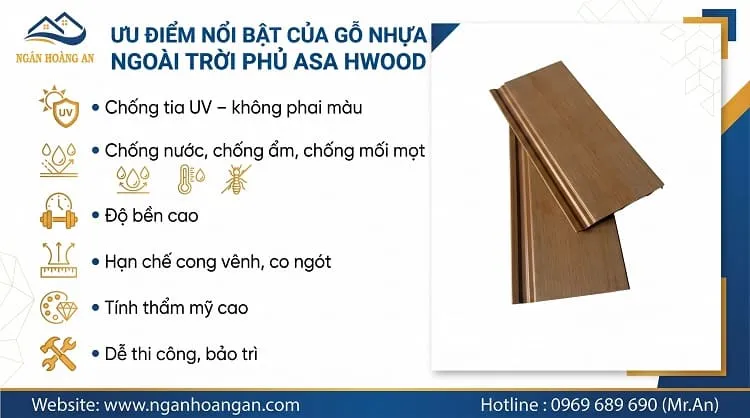 ƯU ĐIỂM NỔI BẬT CỦA GỖ NHỰA NGOÀI TRỜI PHỦ ASA HWOOD