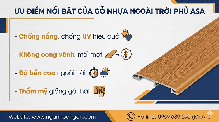 ƯU ĐIỂM NỔI BẬT CỦA GỖ NHỰA NGOÀI TRỜI PHỦ ASA KOSMOS