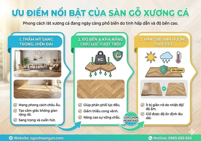 Ưu Điểm Nổi Bật Của Sàn Gỗ Xương Cá