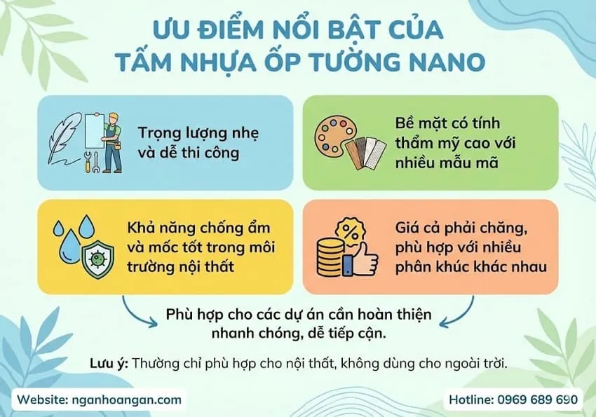 Ưu Điểm Nổi Bật Của Tấm Nhựa Ốp Tường Nano