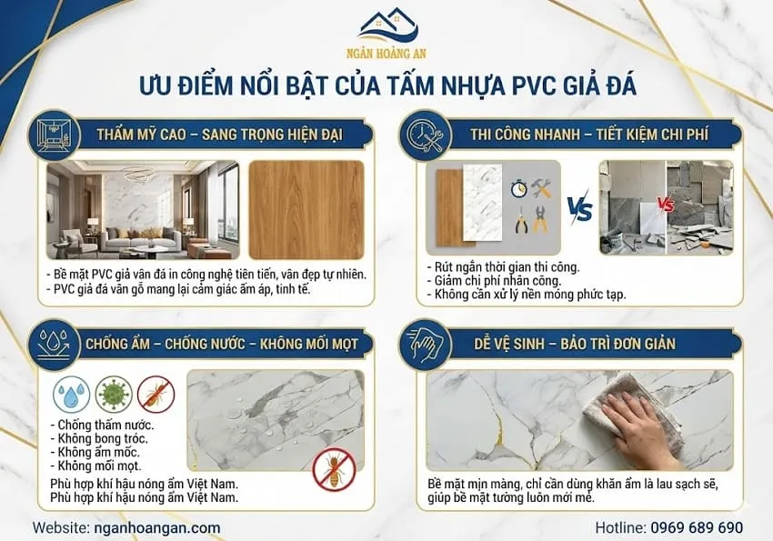 Tấm Nhựa PVC Giả Đá Ốp Tường – Giải Pháp Trang Trí Hiện Đại Cho Nhà Ở