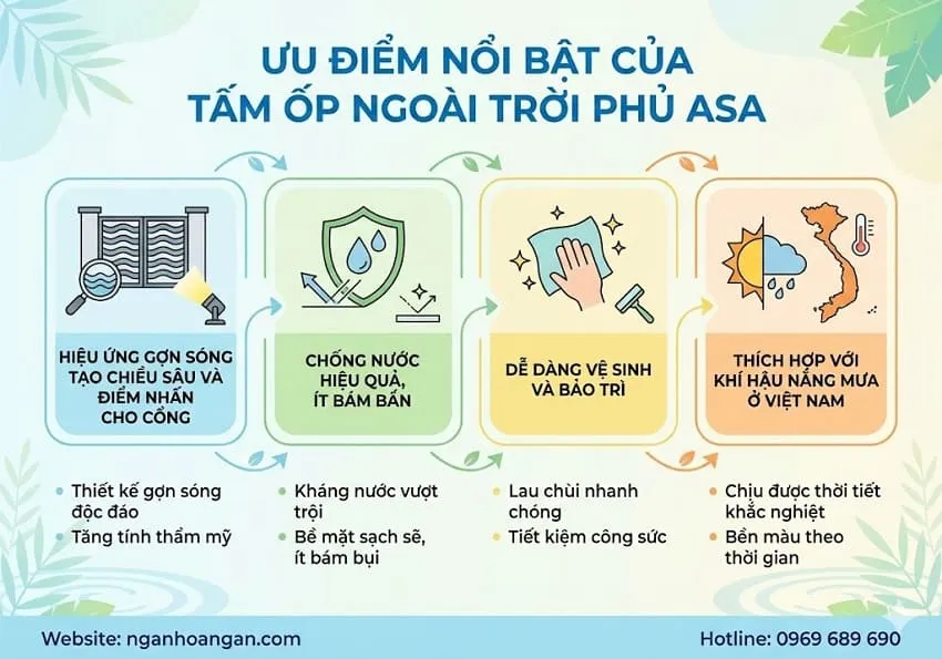 Ưu Điểm Nổi Bật Của Tấm Ốp Ngoài Trời Phủ ASA