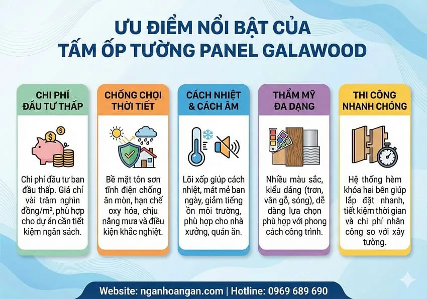 Ưu Điểm Nổi Bật Của Tấm Ốp Tường Panel Galawood