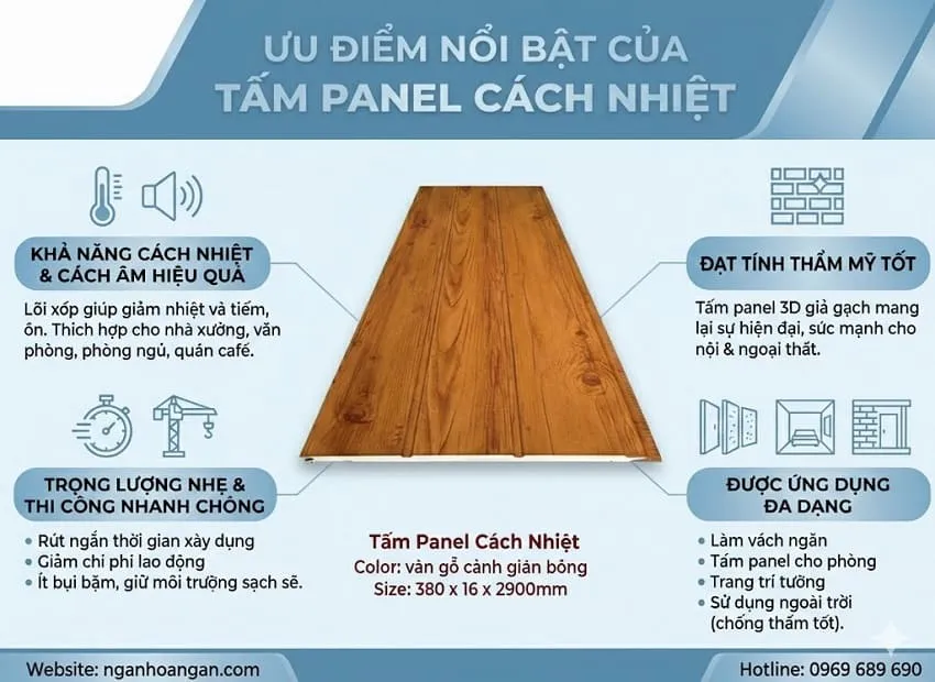 Ưu Điểm Nổi Bật Của Tấm Panel Cách Nhiệt