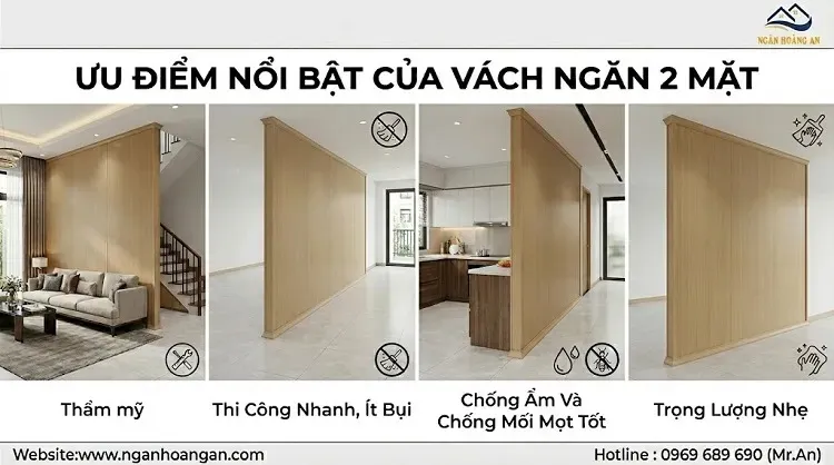 Ưu Điểm Nổi Bật Của Vách Ngăn 2 Mặt