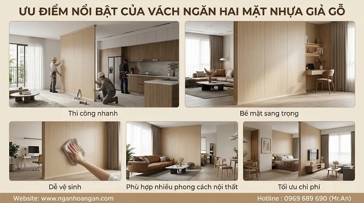 Ưu Điểm Nổi Bật Của Vách Ngăn Hai Mặt Nhựa Giả Gỗ Ưu Điểm Nổi Bật Của Vách Ngăn Hai Mặt Nhựa Giả Gỗ