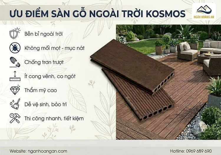 Ưu Điểm Sàn Gỗ Ngoài Trời Kosmos