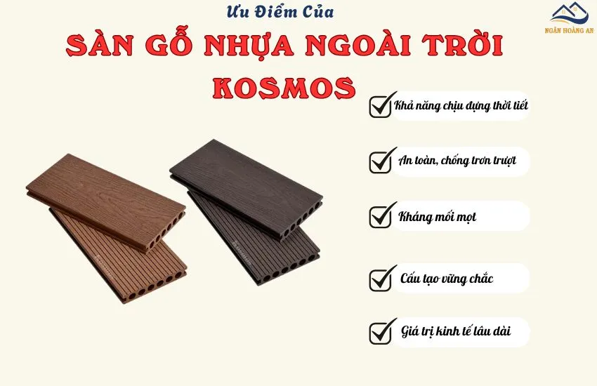 Các Ưu Điểm Nổi Bật Của Sàn Gỗ Nhựa Ngoài Trời Kosmos