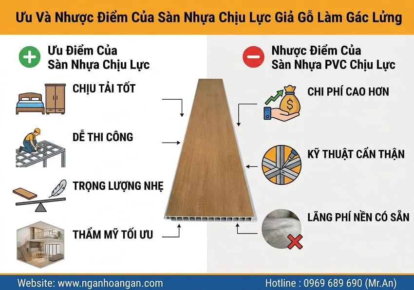 Ưu Và Nhược Điểm Của Sàn Nhựa Chịu Lực Giả Gỗ Làm Gác Lửng