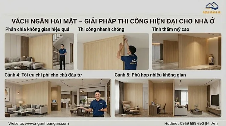 Vách Ngăn Hai Mặt – Giải Pháp Thi Công Hiện Đại Cho Nhà Ở