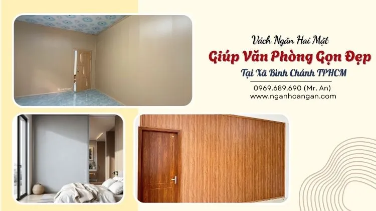 Vách Ngăn Hai Mặt Giúp Văn Phòng Gọn Đẹp Tại Xã Bình Chánh TPHCM