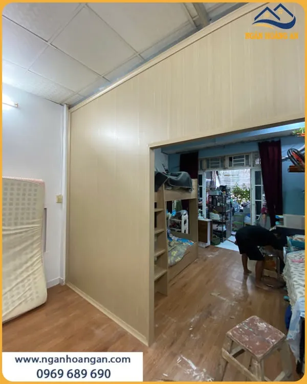 Vách Ngăn Hai Mặt Glotex VN203 Ngăn Cách Không Gian Phòng Ngủ