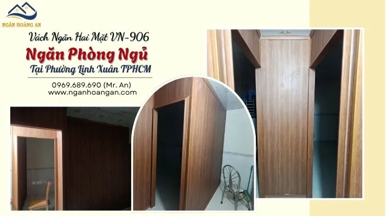 Vách Ngăn Hai Mặt VN-906 Ngăn Phòng Ngủ Tại Phường Linh Xuân TPHCM