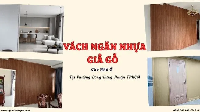 Vách Ngăn Nhựa Giả Gỗ Cho Nhà Ở Phường Đông Hưng Thuận TPHCM