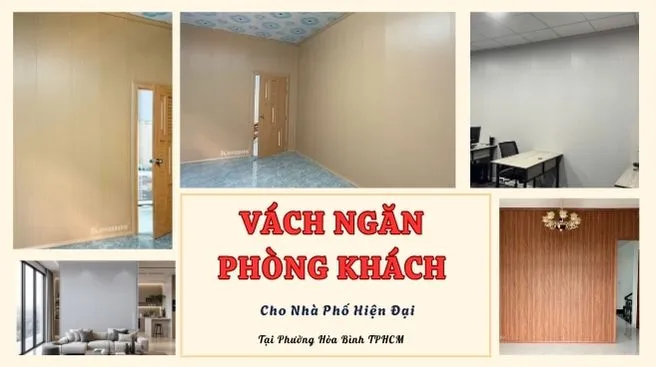 Vách Ngăn Phòng Khách Cho Nhà Phố Hiện Đại Tại Phường Hòa Bình TPHCM