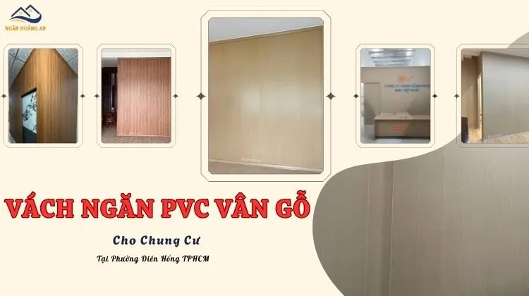 Vách Ngăn PVC Vân Gỗ Cho Chung Cư Tại Phường Diên Hồng TPHCM