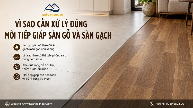 Vì Sao Cần Xử Lý Đúng Mối Tiếp Giáp Sàn Gỗ Và Sàn Gạch