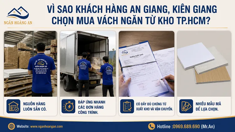 Vì Sao Khách Hàng An Giang, Kiên Giang Chọn Mua Vách Ngăn Từ Kho TP.HCM?