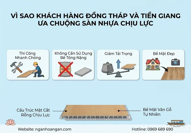 Vì Sao Khách Hàng Đồng Tháp Và Tiền Giang Ưa Chuộng Sàn Nhựa Chịu Lực? Vì Sao Khách Hàng Đồng Tháp Và Tiền Giang Ưa Chuộng Sàn Nhựa Chịu Lực?