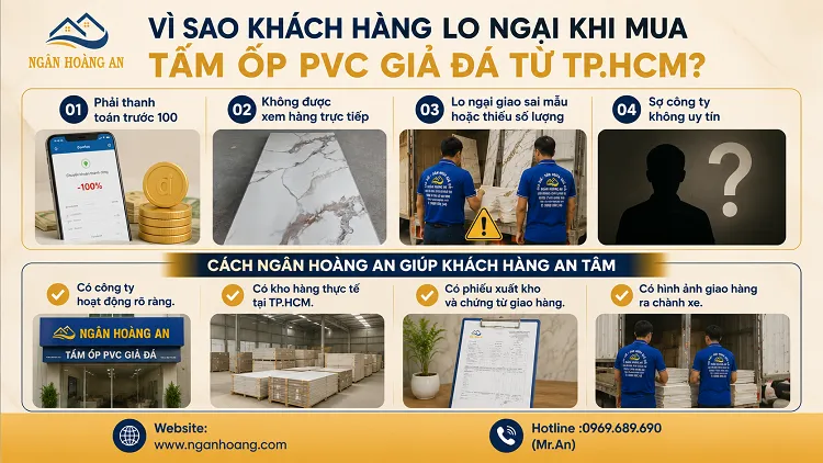 Vì Sao Khách Hàng Lo Ngại Khi Mua Tấm Ốp PVC Giả Đá Từ TP.HCM?