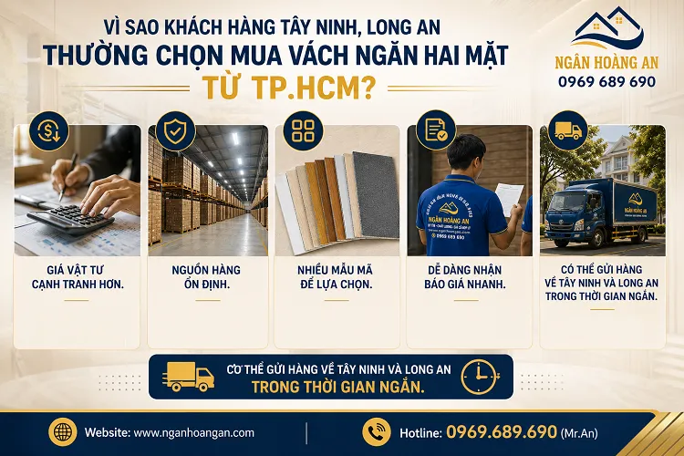 Vì Sao Khách Hàng Tây Ninh, Long An Thường Chọn Mua Vách Ngăn Hai Mặt Từ TP.HCM?