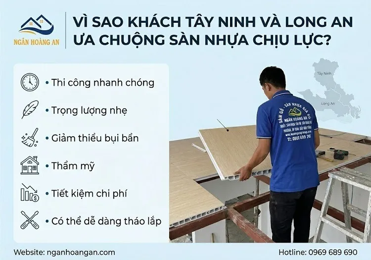 Vì Sao Khách Tây Ninh Và Long An Ưa Chuộng Sàn Nhựa Chịu Lực?