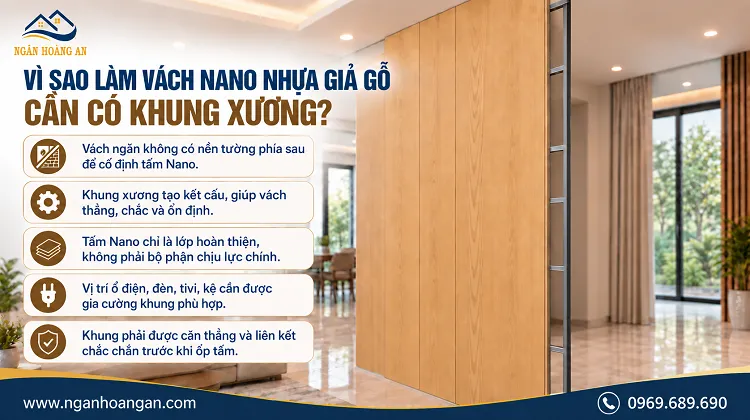 Vì Sao Làm Vách Nano Nhựa Giả Gỗ Cần Phải Có Khung Xương? Vì Sao Làm Vách Nano Nhựa Giả Gỗ Cần Phải Có Khung Xương?