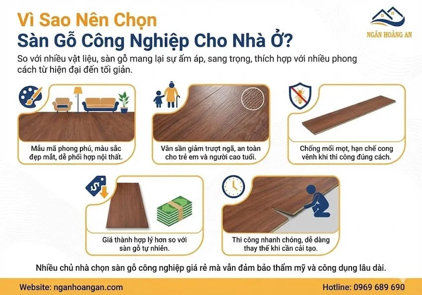 Vì Sao Nên Chọn Sàn Gỗ Công Nghiệp Cho Nhà Ở?