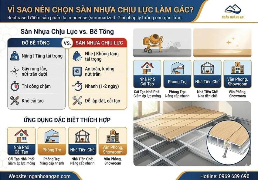 Vì Sao Nên Chọn Sàn Nhựa Chịu Lực Làm Gác?