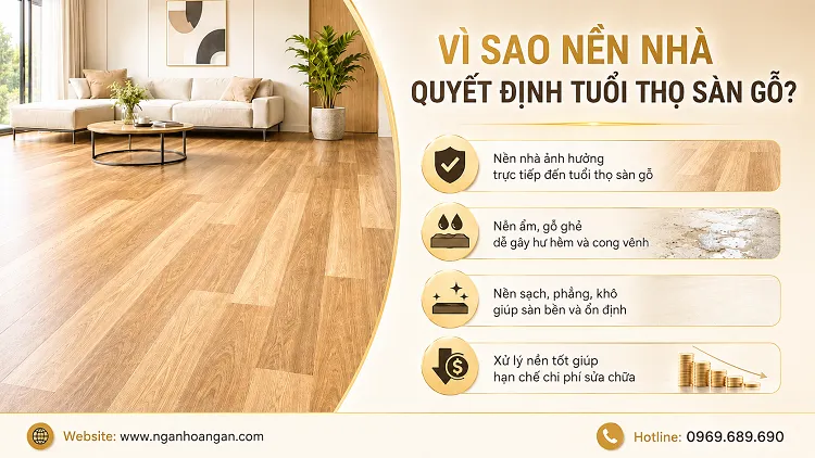 Vì Sao Nền Nhà Quyết Định Tuổi Thọ Sàn Gỗ? Vì Sao Nền Nhà Quyết Định Tuổi Thọ Sàn Gỗ?