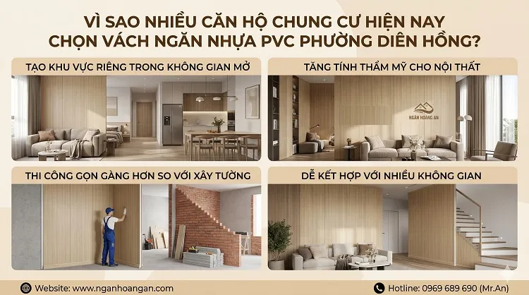 Vì Sao Nhiều Căn Hộ Chung Cư Hiện Nay Chọn Vách Ngăn Nhựa PVC Phường Diên Hồng?