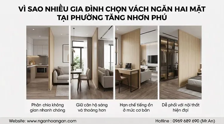 Vì Sao Nhiều Gia Đình Chọn Vách Ngăn Hai Mặt Tại Phường Tăng Nhơn Phú