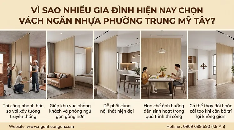 Vì Sao Nhiều Gia Đình Hiện Nay Chọn Vách Ngăn Nhựa Phường Trung Mỹ Tây?