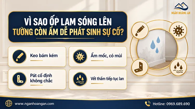 Vì Sao Ốp Lam Sóng Lên Tường Còn Ẩm Dễ Phát Sinh Sự Cố?