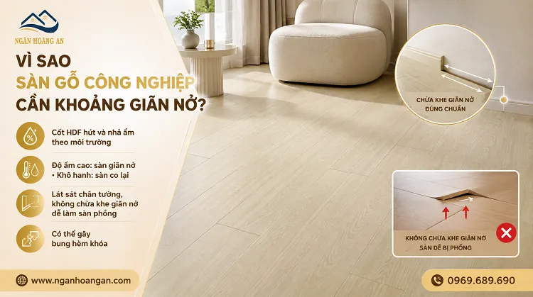 Vì Sao Sàn Gỗ Công Nghiệp Cần Khoảng Giãn Nở