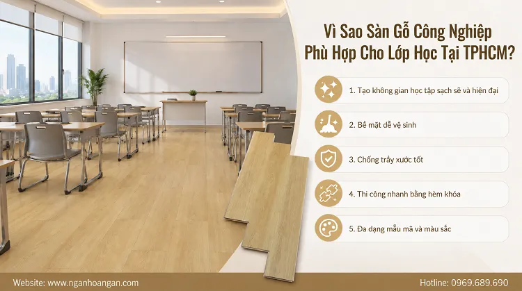 Vì Sao Sàn Gỗ Công Nghiệp Phù Hợp Cho Lớp Học Tại TPHCM? Vì Sao Sàn Gỗ Công Nghiệp Phù Hợp Cho Lớp Học Tại TPHCM?