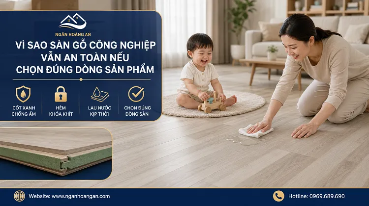 Vì Sao Sàn Gỗ Công Nghiệp Vẫn An Toàn Nếu Chọn Đúng Dòng Sản Phẩm Vì Sao Sàn Gỗ Công Nghiệp Vẫn An Toàn Nếu Chọn Đúng Dòng Sản Phẩm
