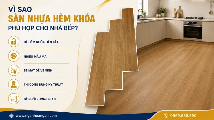 Vì Sao Sàn Nhựa Hèm Khoá Phù Hợp Cho Nhà Bếp?