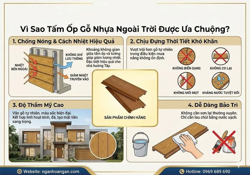 Vì Sao Tấm Ốp Gỗ Nhựa Ngoài Trời Được Ưa Chuộng?
