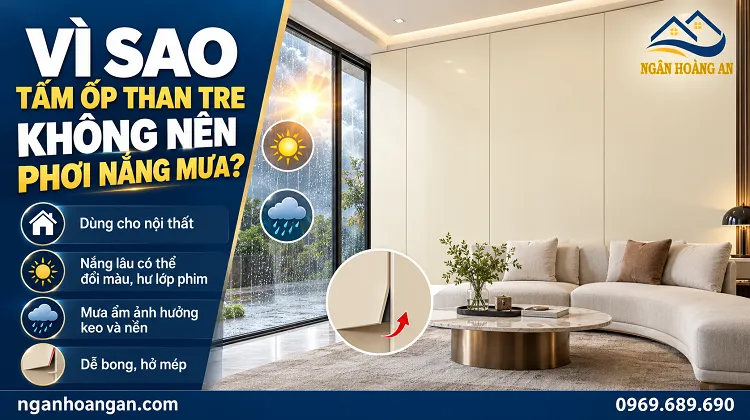 Vì Sao Tấm Ốp Than Tre Không Nên Phơi Nắng Mưa?