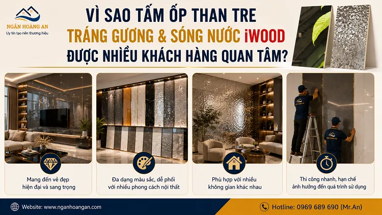 Vì Sao Tấm Ốp Than Tre Tráng Gương & Sóng Nước iWood Được Nhiều Khách Hàng Quan Tâm?