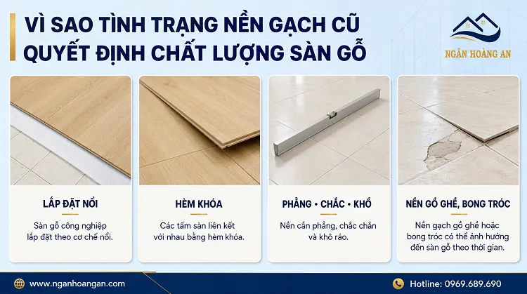 Vì Sao Tình Trạng Nền Gạch Cũ Quyết Định Chất Lượng Sàn Gỗ