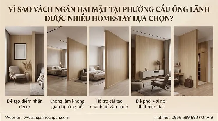 Vì Sao Vách Ngăn Hai Mặt Tại Phường Cầu Ông Lãnh Được Nhiều Homestay Lựa Chọn? Vì Sao Vách Ngăn Hai Mặt Tại Phường Cầu Ông Lãnh Được Nhiều Homestay Lựa Chọn?