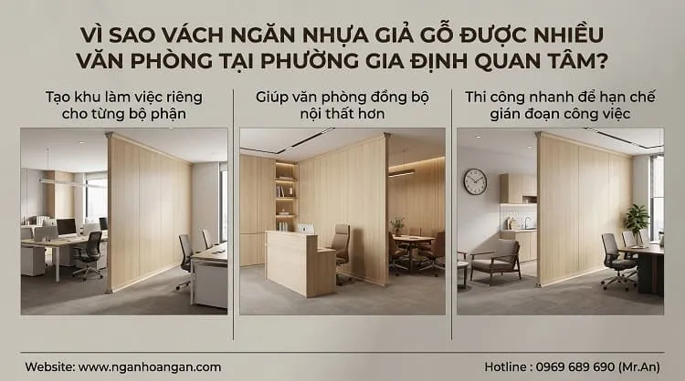 Vì Sao Vách Ngăn Nhựa Giả Gỗ Được Nhiều Văn Phòng Tại Phường Gia Định Quan Tâm?