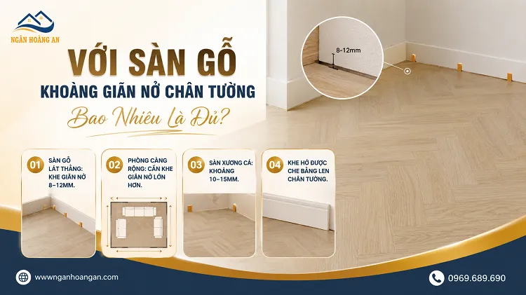 Với Sàn Gỗ Khoảng Giãn Nở Chân Tường Bao Nhiêu Là Đủ