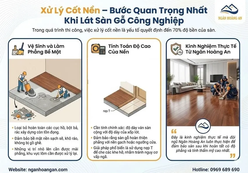 Xử Lý Cốt Nền – Bước Quan Trọng Nhất Khi Lát Sàn Gỗ Công Nghiệp